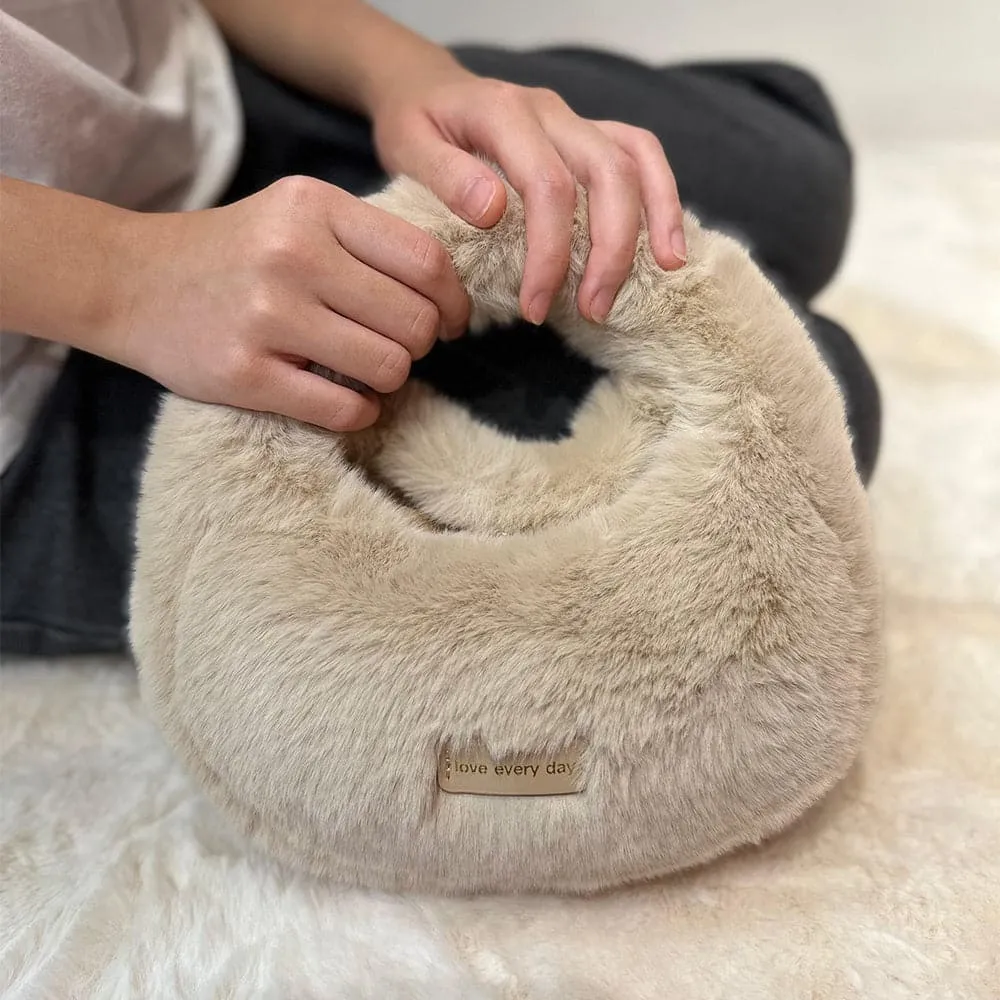 AG Collective Soft Fashionable Fluffy Shoulder Women's Handbag