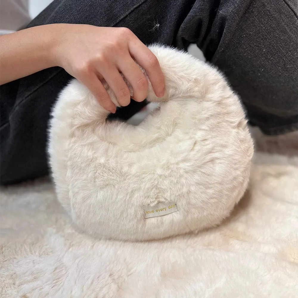 AG Collective Soft Fashionable Fluffy Shoulder Women's Handbag