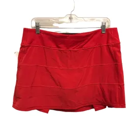 Athletic Skirt By Lululemon In Red, Size: L