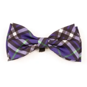 Bias Plaid Purple Bow Tie