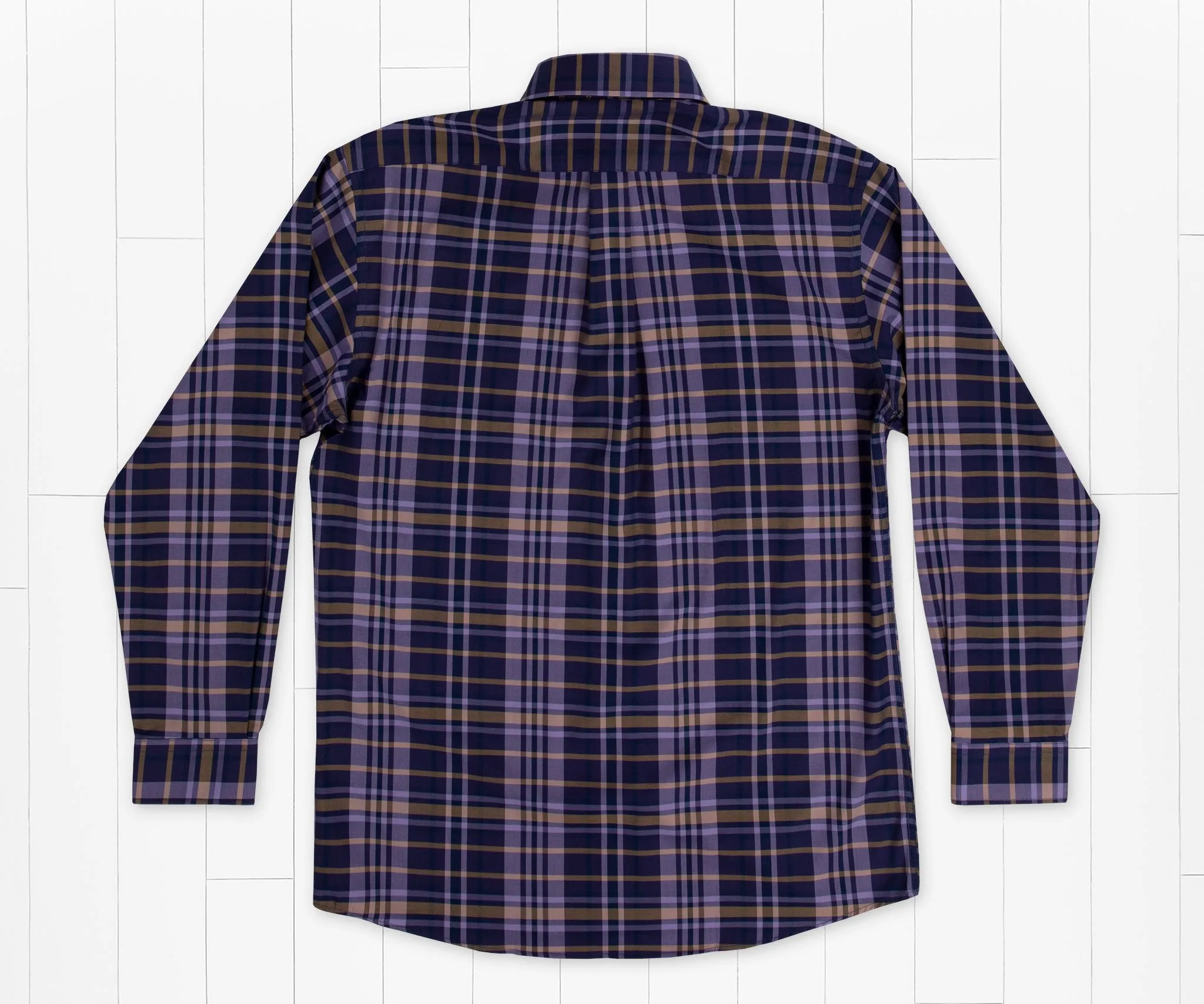 Blanco Plaid Dress Shirt - LSU