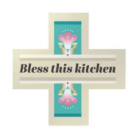 Bless This Kitchen Deco Cross [CLEARANCE]