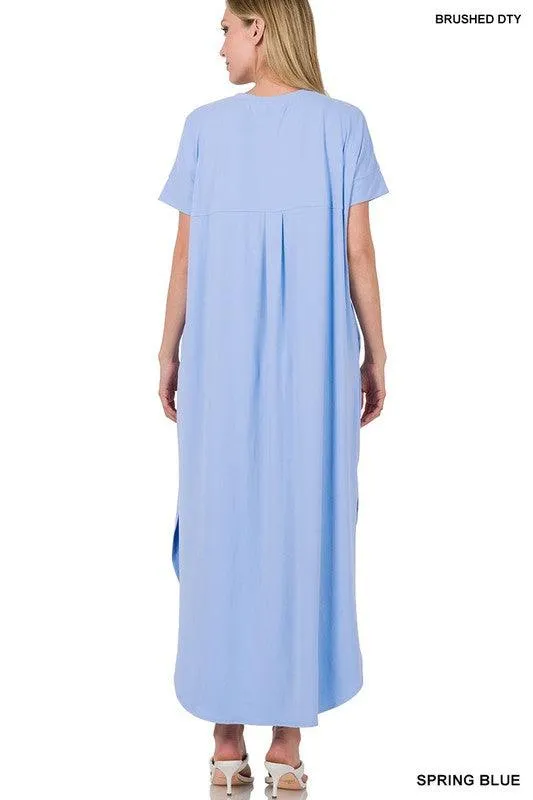 Brushed Dty Short Sleeve Maxi Dress