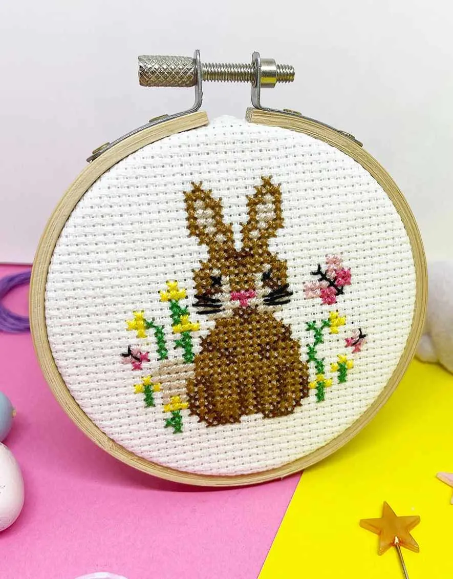 Bunny Mini Cross Stitch Kit, The Make Arcade