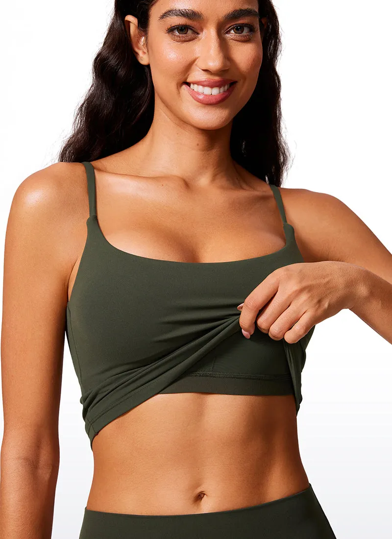 Butterlift Scoop Neck Cropped Build-in Bra Tanks