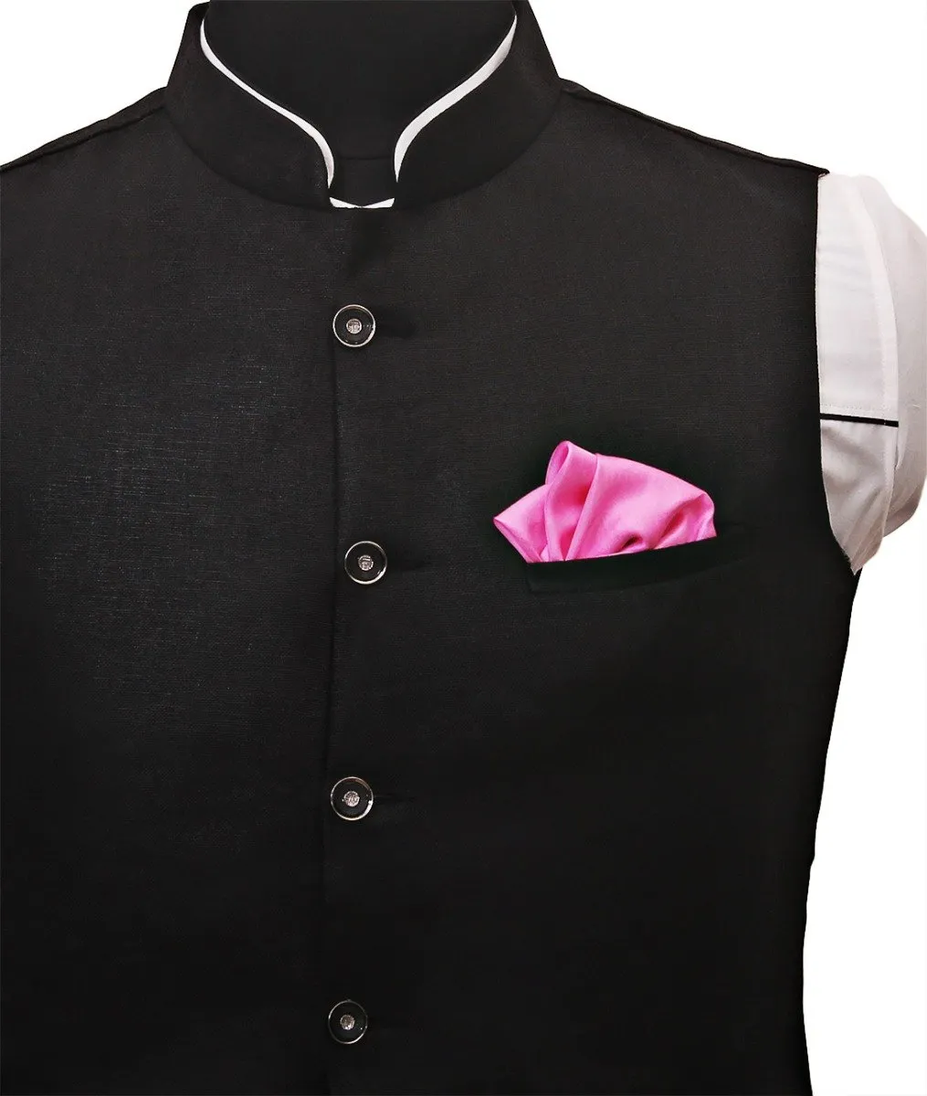 Chokore Pink Silk Pocket square for Men