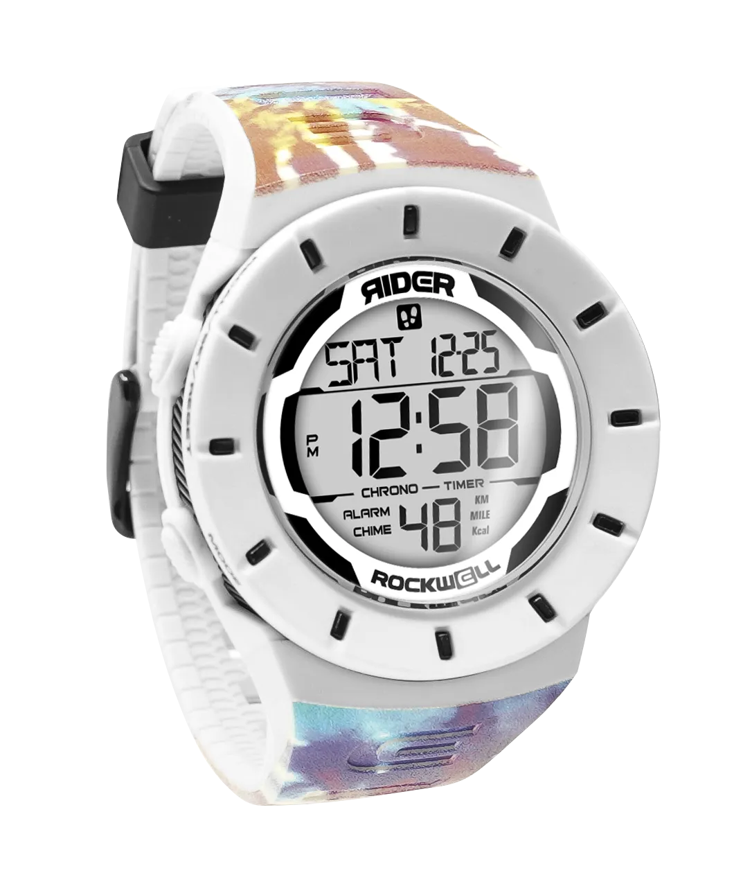 Coliseum Fit™ Forum - Samadelic Tie-Dye Edition (White/Black) Watch