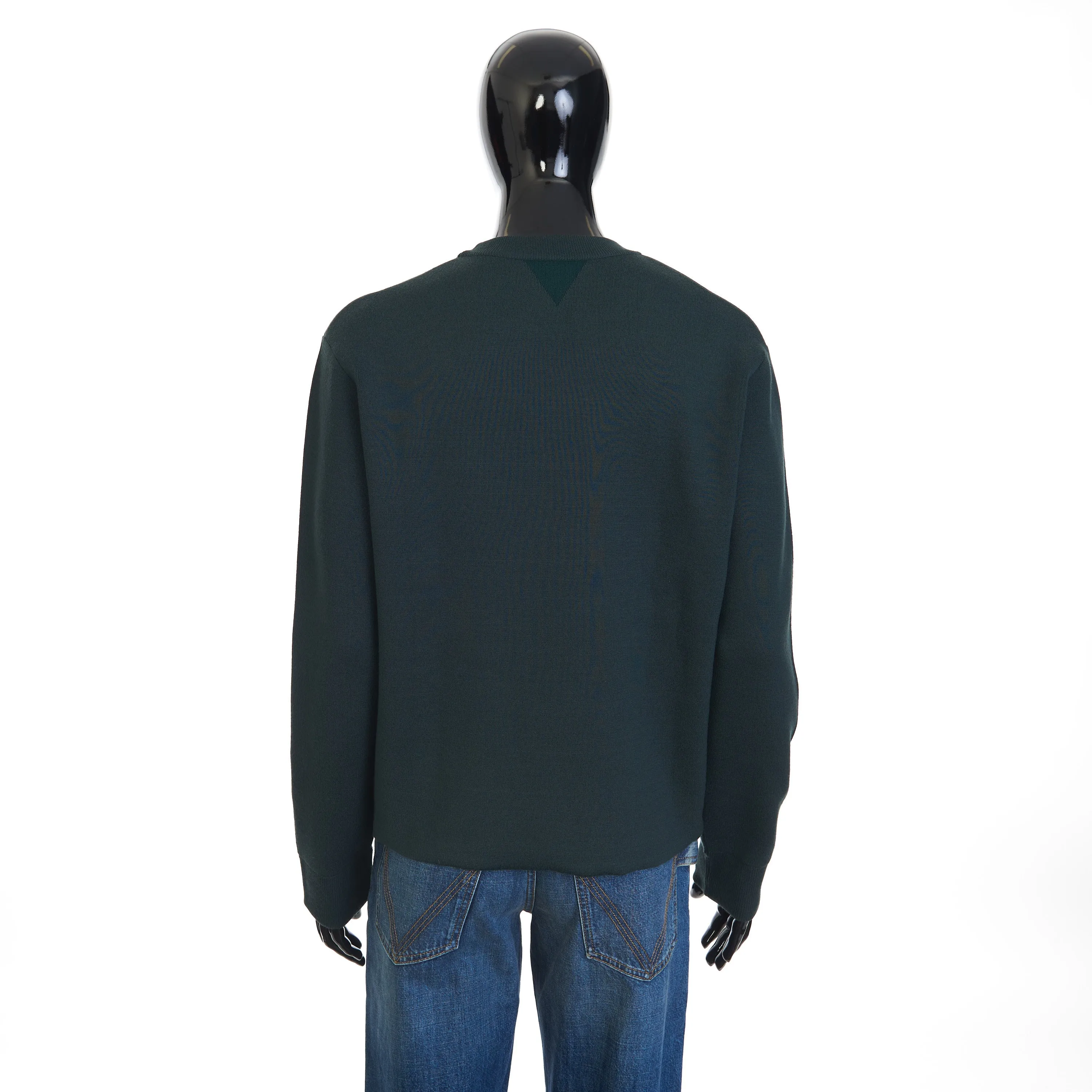 Double Merino Wool Jumper In Inkwell Green