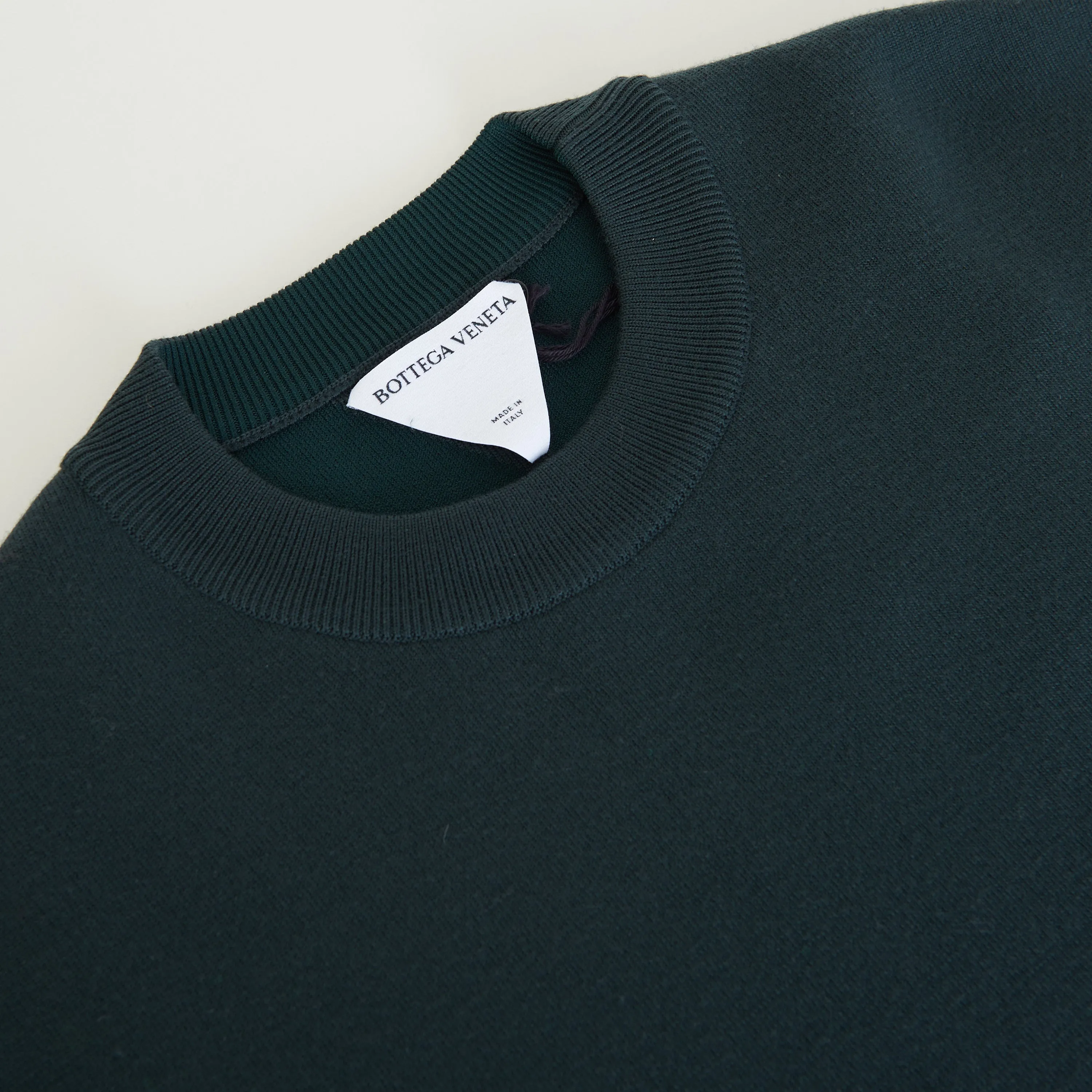 Double Merino Wool Jumper In Inkwell Green