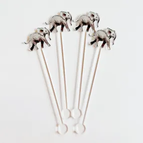 Elephant Acrylic Drink Stirrers