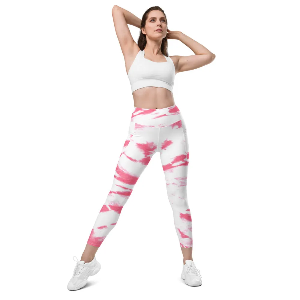 ELEVATED ESSENTIALS, THE PERFECT SIDE POCKET LEGGING PINK TIE DYE