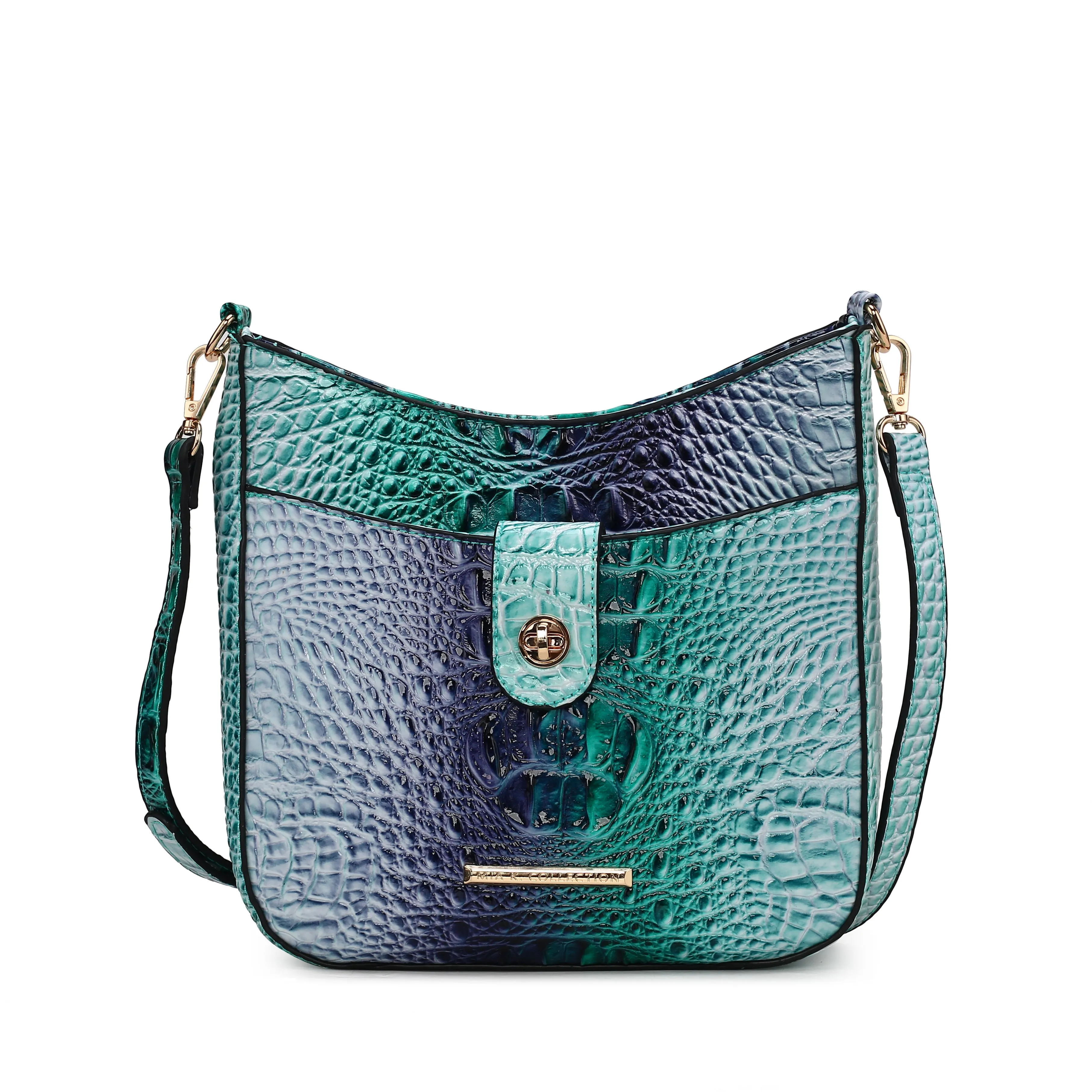 Giovana Gradient Croc Crossbody Bag