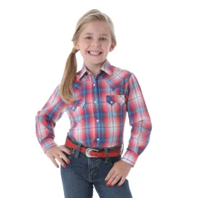 Girls Rock 47 By Wrangler Western Purple Plaid Top