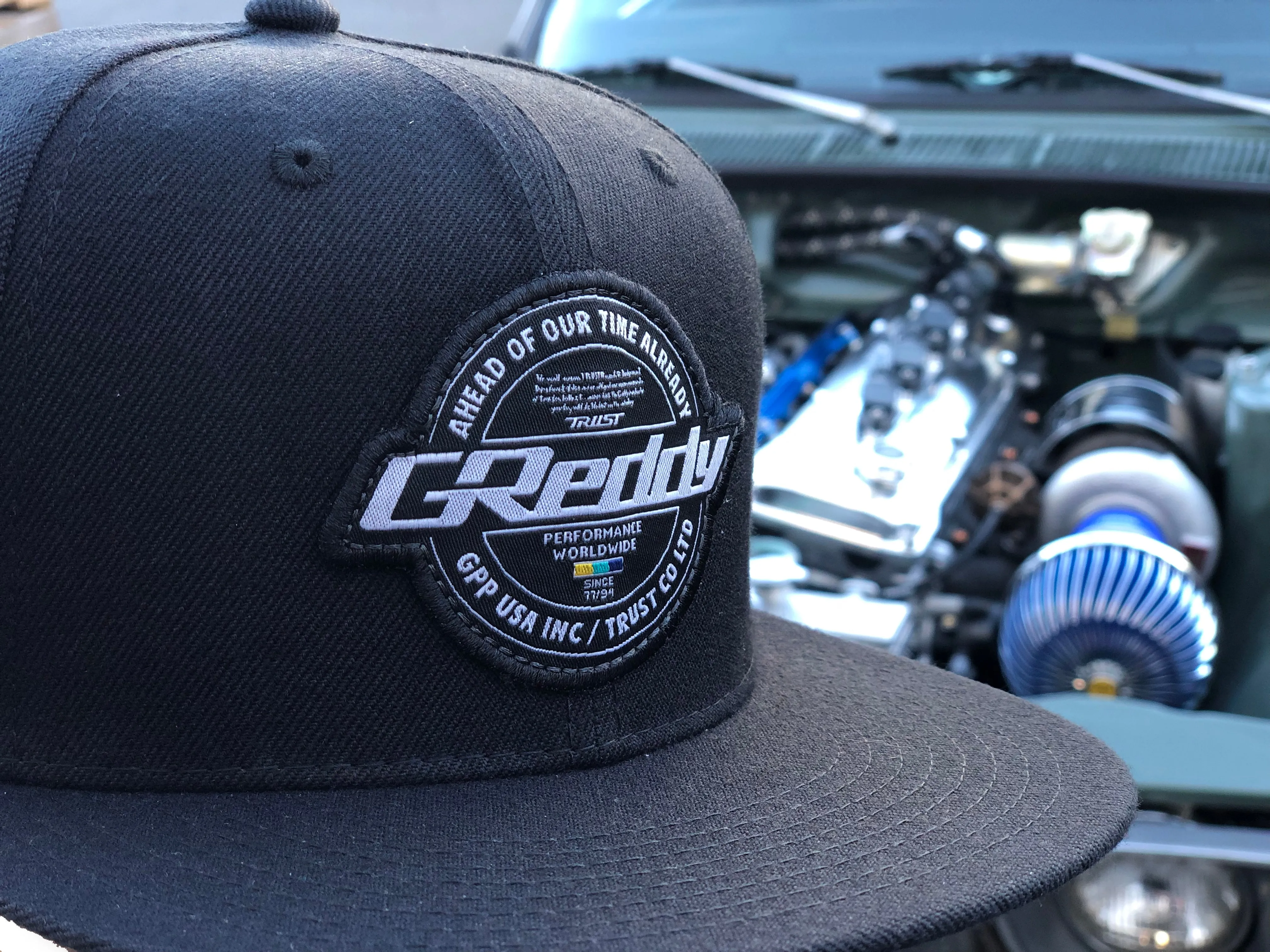 GReddy Seal Logo Snap-Back Cap - Black