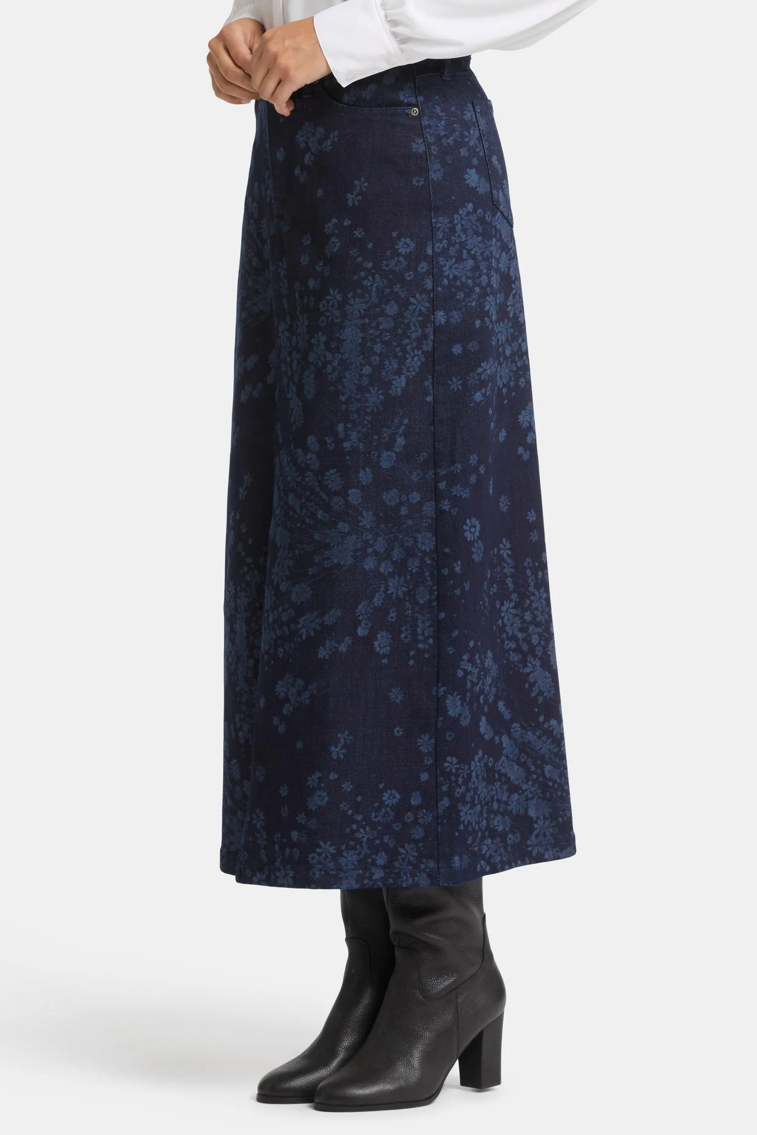 High Rise Long Skirt - Dark Indigo Salome