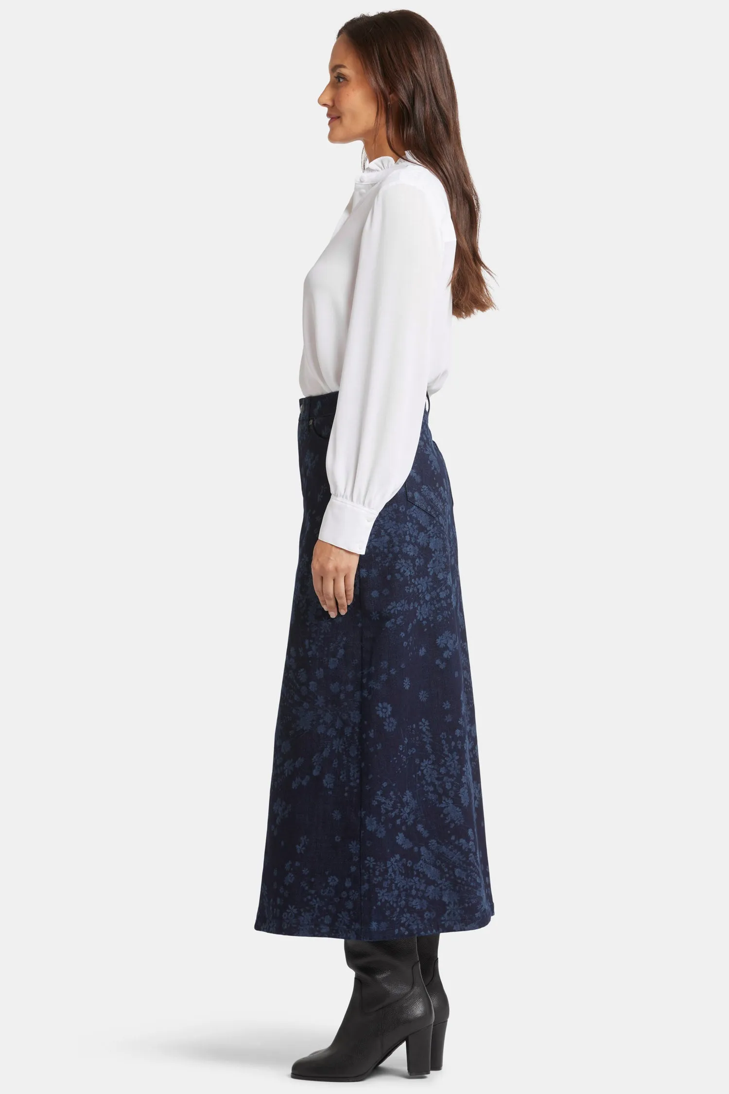 High Rise Long Skirt - Dark Indigo Salome