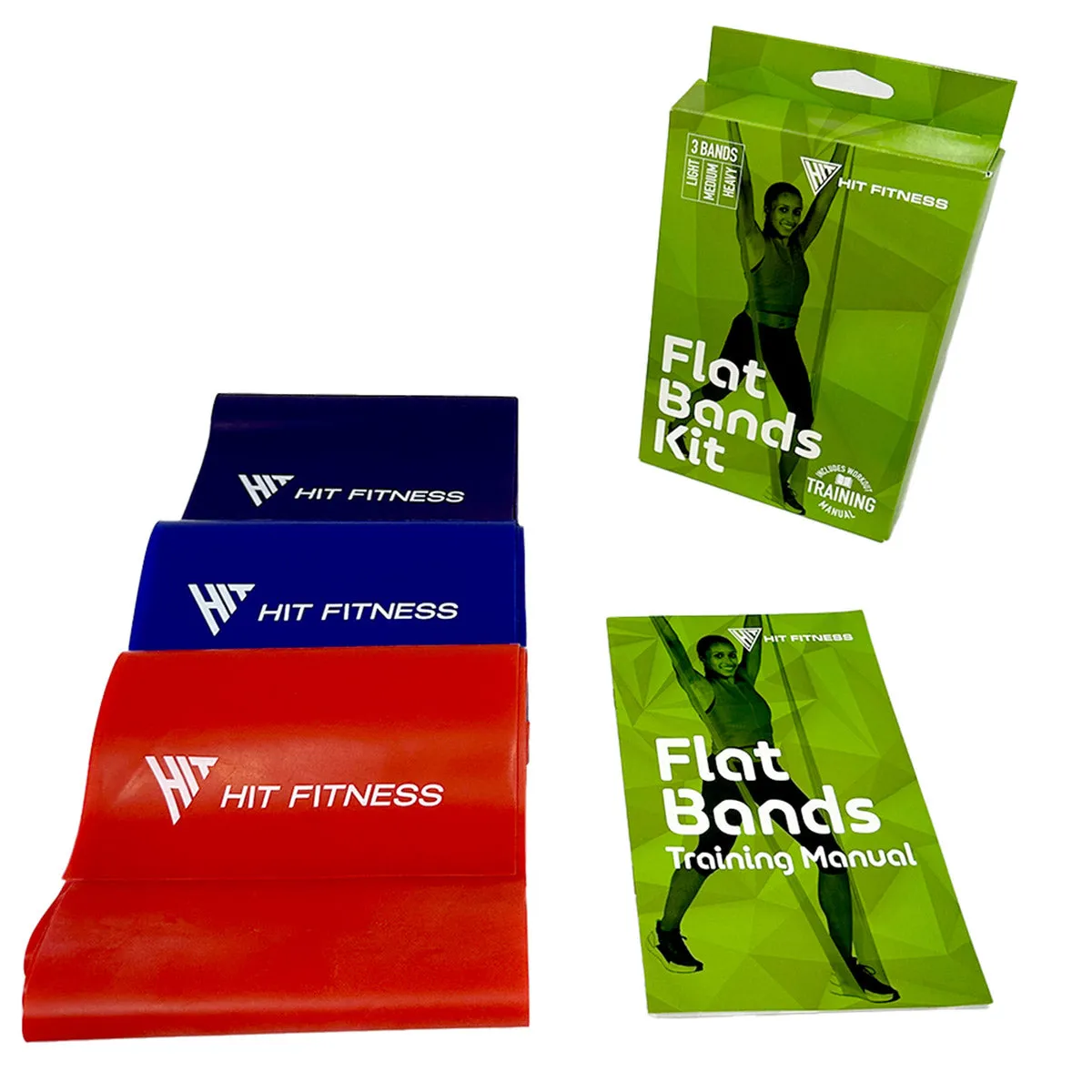 Hit Fitness Power Flat Resistance Bands | 3 Pack