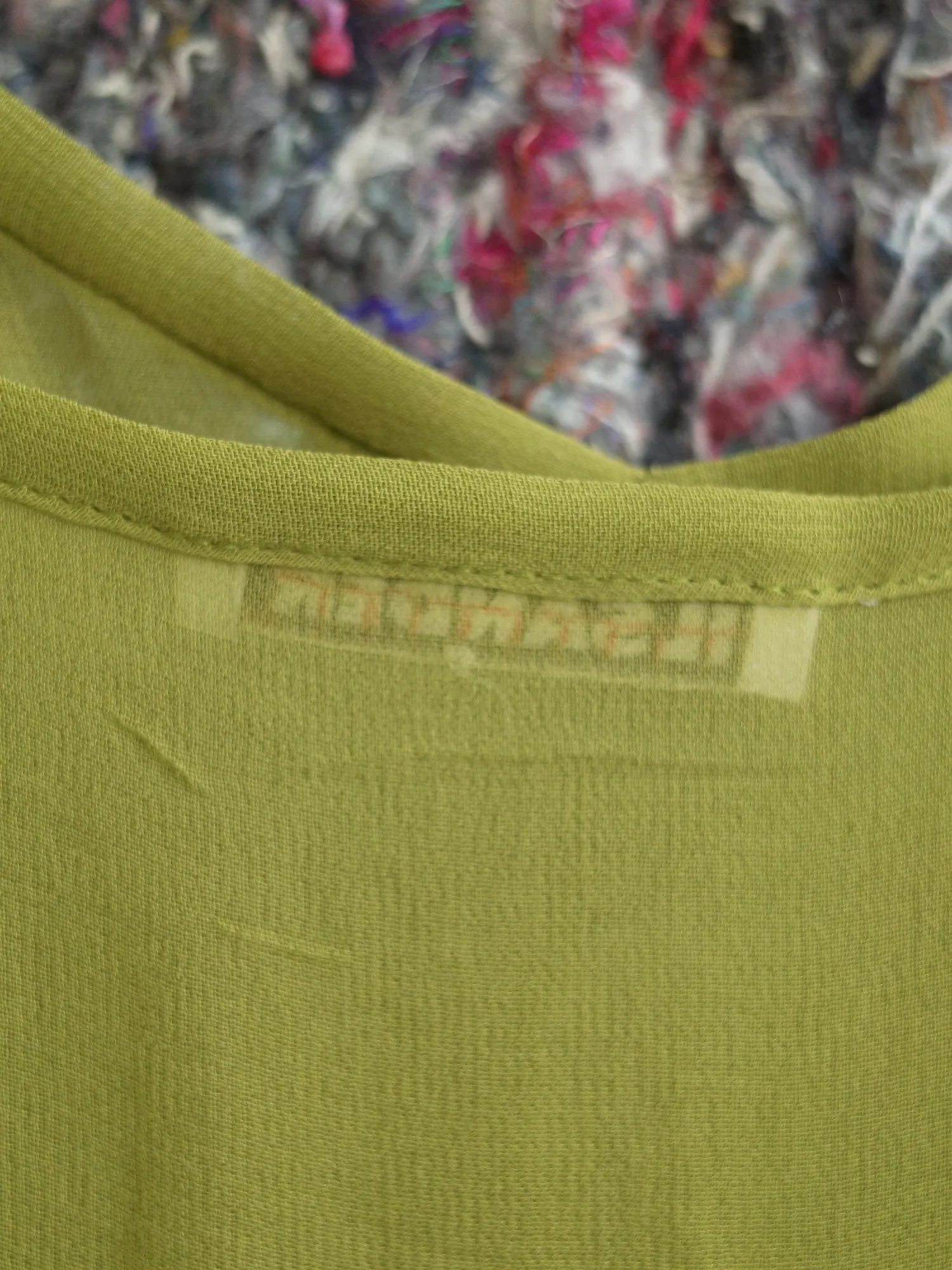 Jil Sander 1980s green sheer viscose camisole top - womens size 38