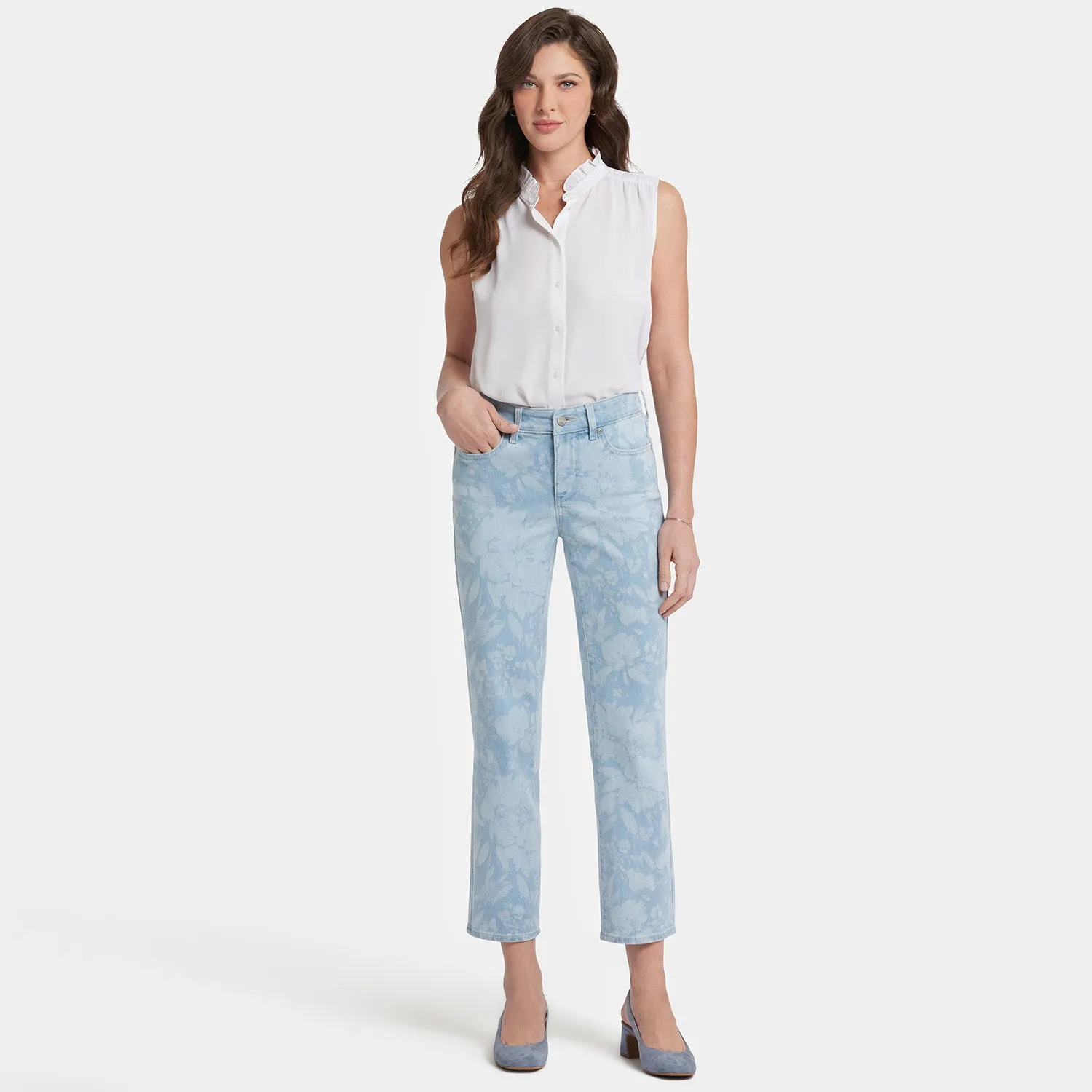 Marilyn Straight Ankle Jeans In Petite - Marian Annabella