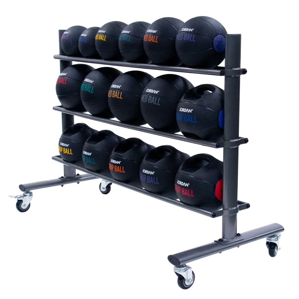 Medicine Ball Rack Empty (holds 16) - Black or Grey