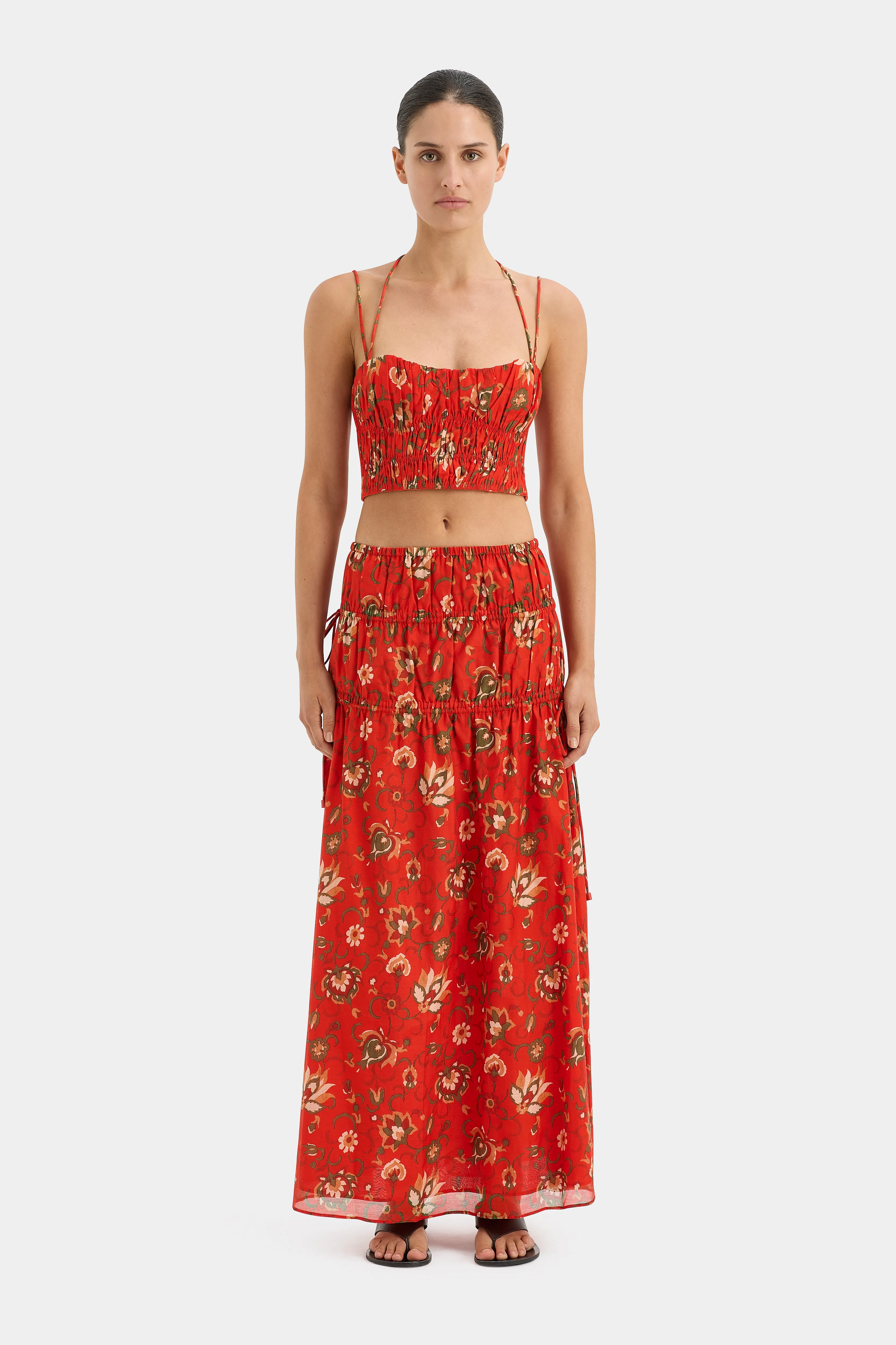 Reyes Gathered Maxi Skirt