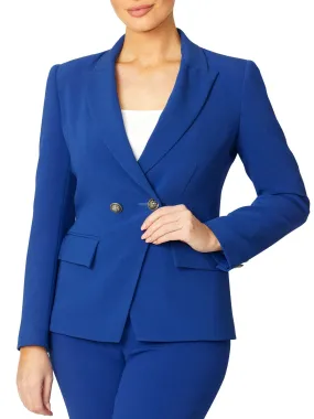 Vanessa Cobalt Double-Breasted Jacket