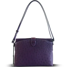 Via Veneta Fantine Leather Small Under Arm Or Cross Body Handbag | African Violet